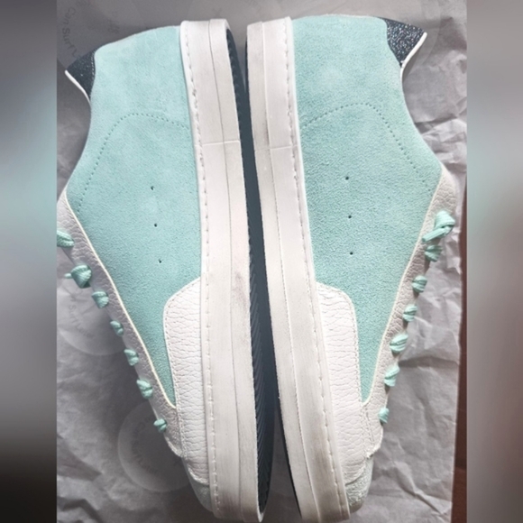John Low P448 GLITTER Mint Sneakers Womans 38/US 8 GLINIDO $300 NIB - Picture 13 of 16